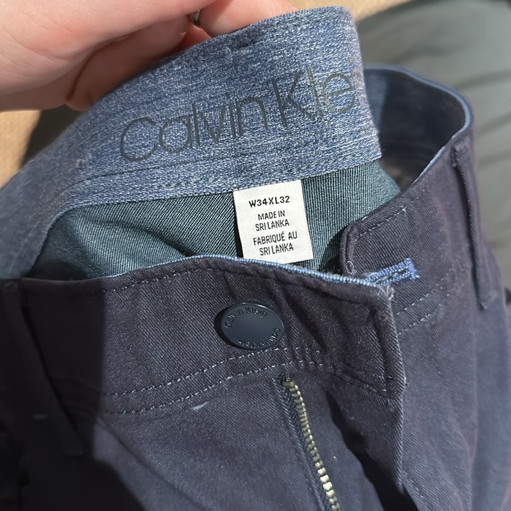 Calvin Klein gray blue men’s chinos - Picture 4 of 5